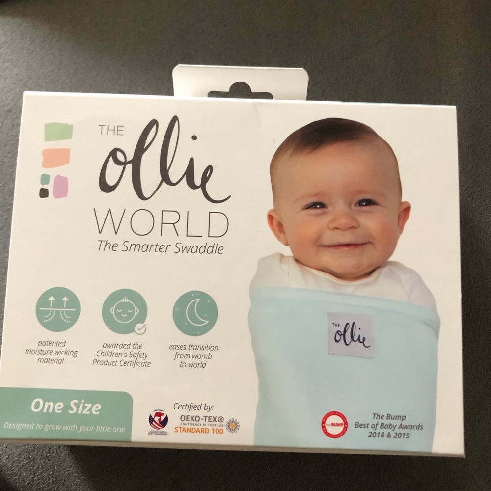 Ollie swaddle sky blue new